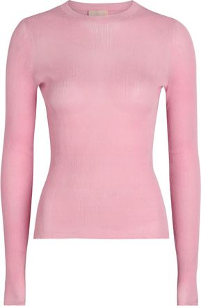 Khaite Mosi Fine-knit Silk top - Light Pink - M (UK12 / M)