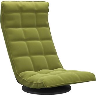 vidaXL Silla de suelo giratoria de terciopelo verde claro vidaXL