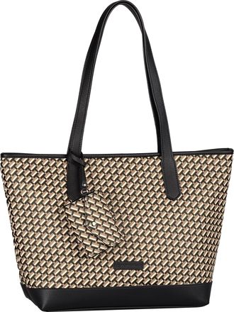 Tom Tailor Shopper TOM TAILOR Xenia, Damen, Gr. B/H/T: 43cm x 29cm x 14cm, schwarz, Polyurethan, colorblocking, gepflegt, mehrfarbig, Taschen Shopper, mit raffin