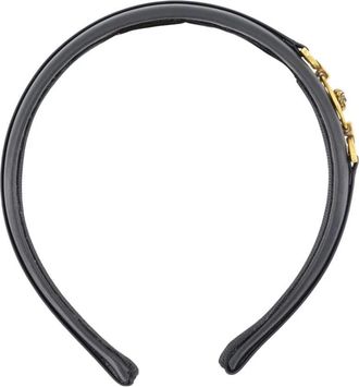 Versace Nappa Haarband - Dames - Haaraccessoires - Zwart - ONE Size - Leer - Accessoires