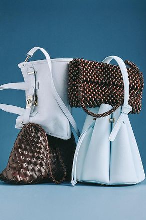 Melie Bianco Laguna Cinched Vegan Leather Bucket Bag