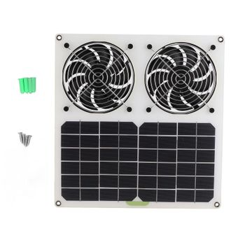 OEM Ventilador Solar De 12 Pulgadas, Resistente Al Agua, Con Doble Ventilador Y 100 W, Para Gallineros E Invernaderos