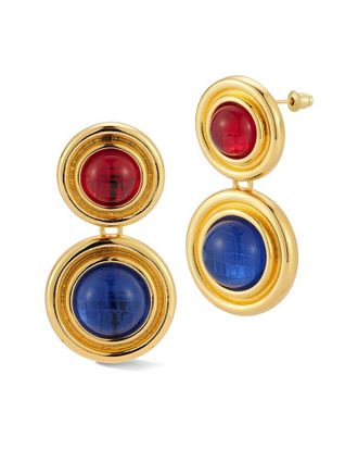 Chloe and Madison Chloe And Madison Plated Cz Gem Drop Earrings