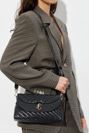 Jimmy Choo London Avn Curve Tophandle Shoulder Bag, Womens, Black