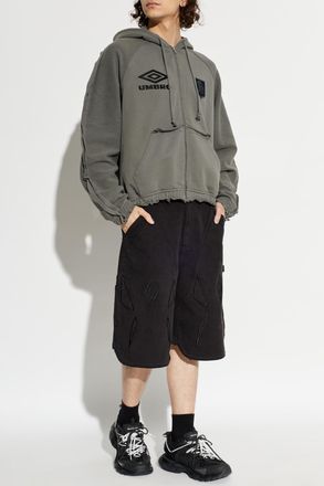 Umbro Shorts With Stitching On The Legs, Mens, Black