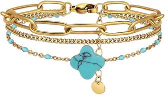 Liv Oliver 18K Plated 5.95 Ct. Tw. Turquoise Bracelet