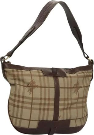 Burberry Pre-owned Shoulder Bags, female, Beige, Size: ONE SIZE Pre-owned Vintage Shoulder Bag