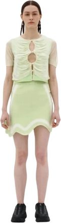 Ph5 Katie Wavy Mini Skirt In Mint Julep