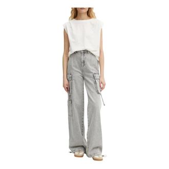 Patrizia Pepe Cargo-Pockets Jeans - Dames - Jeans - Grijs - Maat: W26 Katoen
