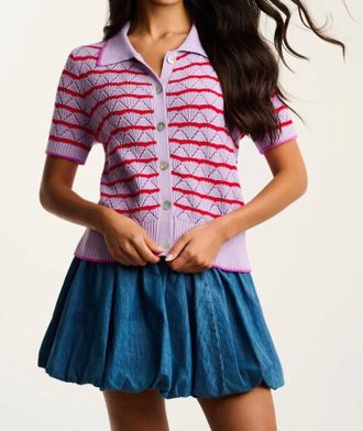 Lisa Todd Summer Sunset Sweater In Purple Twist