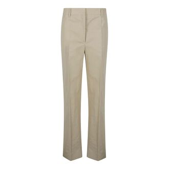 Prada Dames, Broeken, Bruin, Maat: XS Katoen