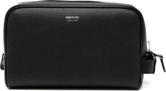 Tom Ford Leren toilettas - Zwart