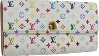 Louis Vuitton Pre-owned Wallets, female, White, Size: ONE SIZE Pre-owned Canvas Wallet