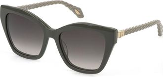 Just Cavalli SJC175 06NT Womens Sunglasses Green Size 55