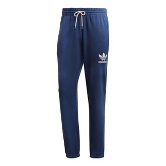 adidas Mens adidas FW22 Logo Printing Solid Color Bundle Feet Sports Pants/Trousers/Joggers Blue HL9279