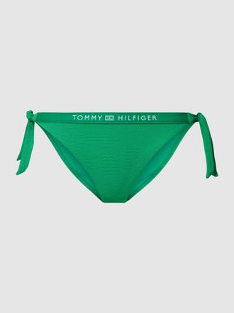 Tommy Hilfiger Bikinihose mit Label-Print in Gruen, Gr&ouml;&szlig;e XS