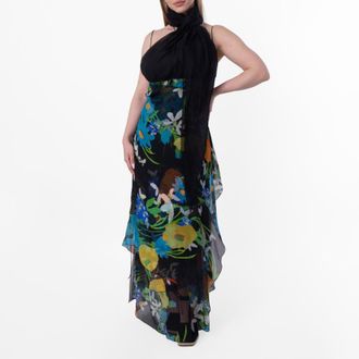 Burberry Floral Garden Silk Blend Dress, Brand Size 4 ( US Size 2 )