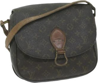 Louis Vuitton Tweedehands Canvas Louis Vuitton tassen - Dames - Vintage Schoudertas - Bruin - ONE Size - Leer - Vintage
