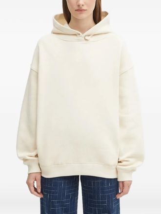 Kenzo safety-pin long-sleeve hoodie - women - Cotton - S - White