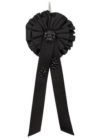 Simone Rocha Simone Rocha Ribbon Rosette Embellished Nylon Coin Purse - Black - One Size