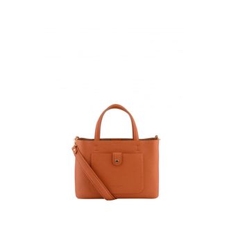 Pourchet Tassen, Dames, Oranje, ONE Size, Leer, Bride Soft Handtas