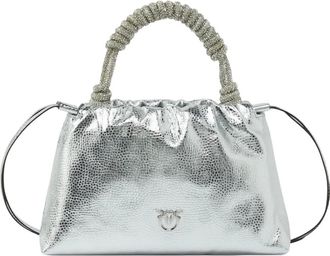 Pinko Borsa tote con decorazione - Grigio