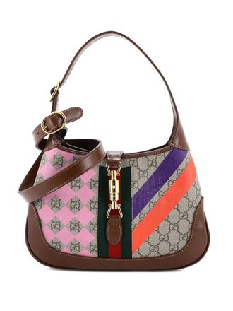 Gucci Jackie 1961 Printed GG Coated Canvas Small hobo bag - Marrone