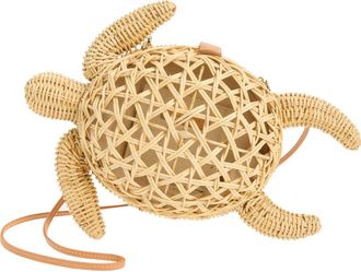 Poolside The Tortoise Rattan Convertible Clutch in Natural at Nordstrom