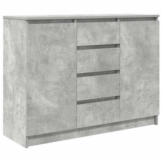 Berkfield Home Sideboard with Drawers Concrete Grey 100.5x35x76 cm Engineered Wood