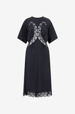 Stella McCartney Midikleid aus Seide und Spitze