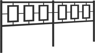 vidaXL Cabecero De Metal Negro 200 Cm Vidaxl