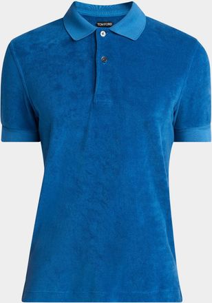Tom Ford Mens Cotton Terry Polo Shirt