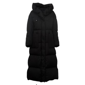 Add Amadeus Hooded Quilted Long Down Coat
