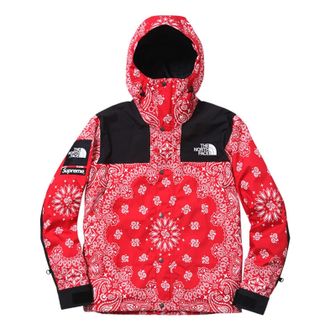 SUPREME x The North Face Bandana Mountain Jacket Red SUP-FW14-637