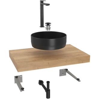 Puma Naturel - Set da bagno sat con Dolce 80x8x50 cm rovere halifax KSETDO9