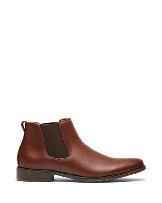 Uncut CANTERBURY round toe Chelsea dress boot in Brown Pu at Nordstrom, Size 10