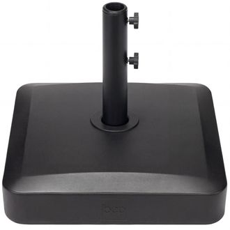 Best Choice Products Fillable Plastic Patio Umbrella Base Stand, Pole Holder w/ Adjustment Knob, Asscher Design - Black