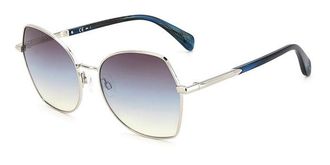 Rag & Bone RNB1067/G/S Asian Fit 010/08 Womens Sunglasses Silver Size 57