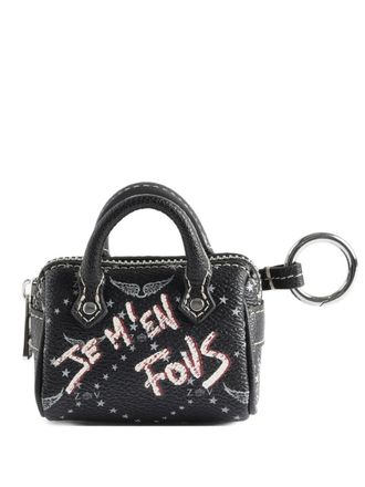 Zadig&Voltaire logo-print bag-shap keyring - Black