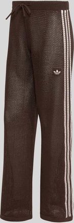 adidas Originals Regular Fit Trainingshose in Strickoptik Modell FIREBIRD in Schoko, Gr&ouml;&szlig;e XS