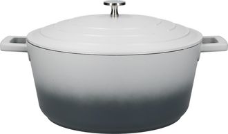 MasterClass Cacerola Con Tapa, Grande 5l/28 Cm, Aluminio Fundido Ligero, Apta Para Horno Y Placa De Inducci&oacute;n, Gris Ombre