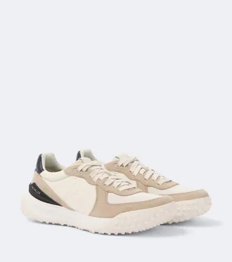 Moncler Corso suede-trimmed quilted sneakers