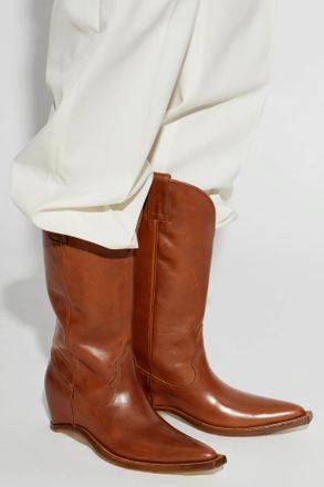 Maison Margiela Cowboy Boots With Wedge Heel, Womens, Brown