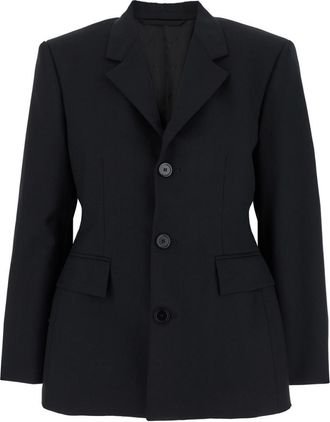 Balenciaga Black Hourglas Single-Breasted Jacket