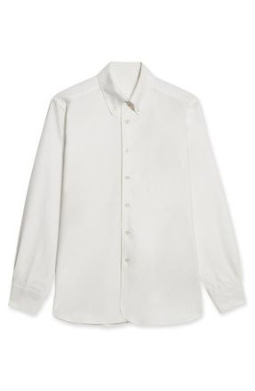 Fortela Costes Classic Cotton Shirt in Off White at Nordstrom, Size Xx-Large