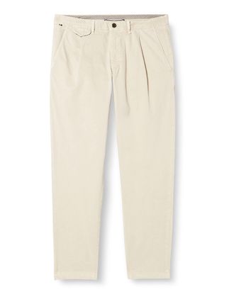 Tommy Hilfiger Men Chelsea Chino Premium Trousers, Beige (Bleached Stone), 33W / 32L