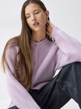 Twik Womens Thick knit loose Cardigan Sweater