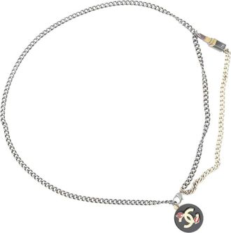 Chanel 1986-1988 coco mark chain belt - Black