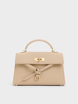 Charles & Keith Tricha Knotted-Belt Top Handle Bag
