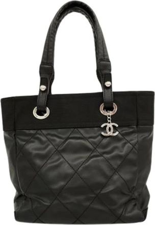 Chanel Pre-owned Tote Bags, female, Black, Size: ONE SIZE Pre-owned Vintage Tote Bag